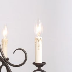 Lighting LNC Rustic Chandelier With Crystal Chandelier - 5 Lights-Clearance