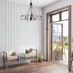 Lighting LNC Rustic Chandelier With Crystal Chandelier - 5 Lights-Clearance