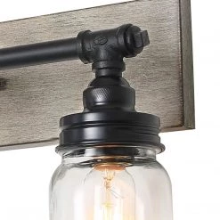 Hot Sale LNC Linear Mason Jar Sconce - 2 Lights