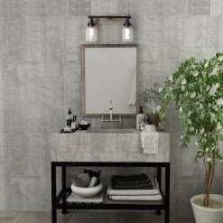 Hot Sale LNC Linear Mason Jar Sconce - 2 Lights