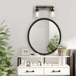 Hot Sale LNC Linear Mason Jar Sconce - 2 Lights