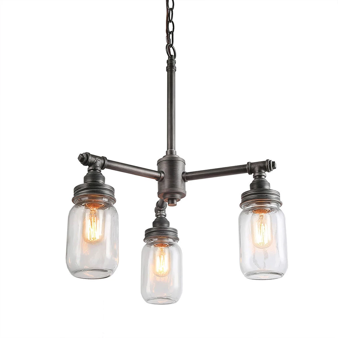 Hot Sale LNC Mason Jar Chandelier - 3 Lights 12 Hot Sale LNC Mason Jar Chandelier - 3 Lights