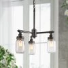 Hot Sale LNC Mason Jar Chandelier - 3 Lights