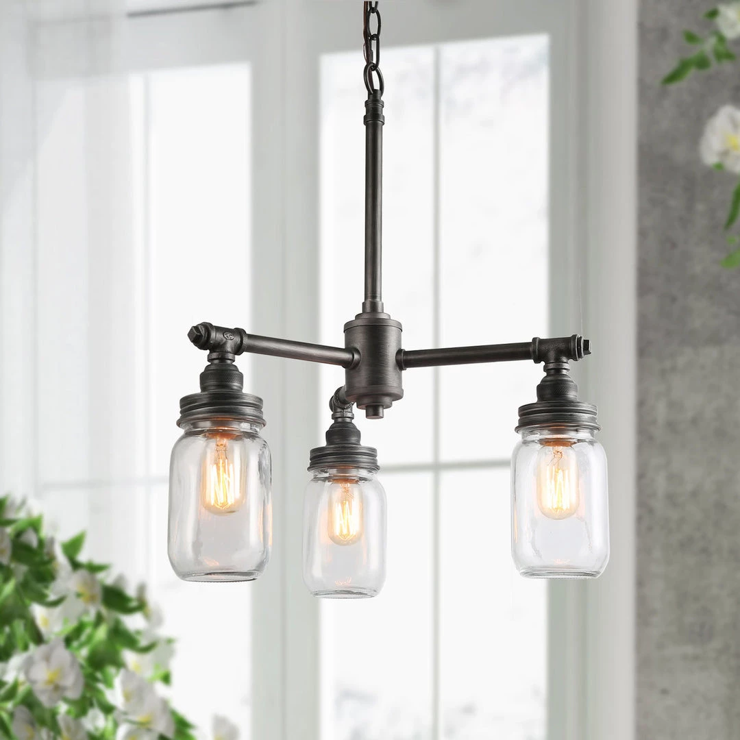 Hot Sale LNC Mason Jar Chandelier - 3 Lights 3 Hot Sale LNC Mason Jar Chandelier - 3 Lights