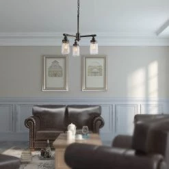 Hot Sale LNC Mason Jar Chandelier - 3 Lights 19 Hot Sale LNC Mason Jar Chandelier - 3 Lights