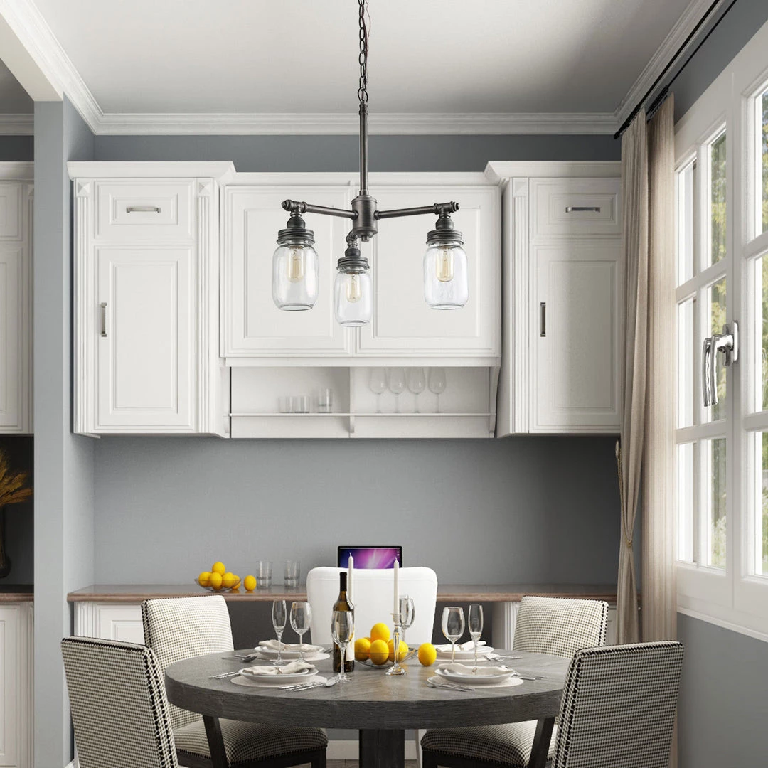 Hot Sale LNC Mason Jar Chandelier - 3 Lights 5 Hot Sale LNC Mason Jar Chandelier - 3 Lights