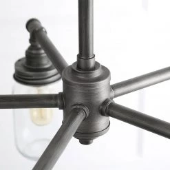 LNC Mason Jar Chandelier - 5 Lights