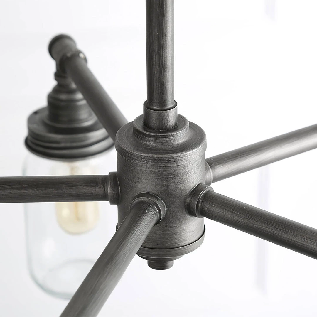 Lighting LNC Mason Jar Chandelier - 5 Lights-Open Box 10 Lighting LNC Mason Jar Chandelier - 5 Lights-Open Box