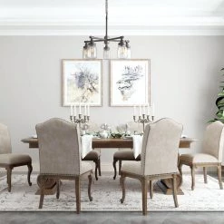 LNC Mason Jar Chandelier - 5 Lights