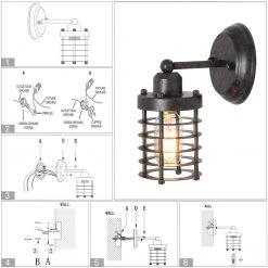 Lighting LNC Mini Cage Wall Sconce-Clearance 21 Lighting LNC Mini Cage Wall Sconce-Clearance