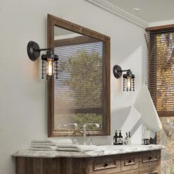 Lighting LNC Mini Cage Wall Sconce-Clearance