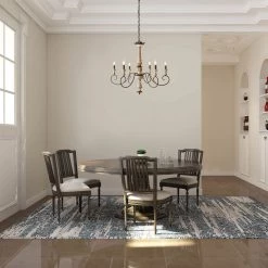 LNC Modern Weathered Wooden Chandelier - 6 Lights Hot Sale