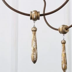 LNC Weathered Wooden Chandeliers- 9 Lights