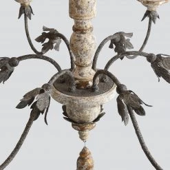 Hot Sale LNC Weathered Wooden Chandeliers- 6 Lights