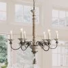 Hot Sale LNC Weathered Wooden Chandeliers- 6 Lights