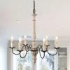 LNC Weathered Wooden Chandeliers - 6 Lights-Open Box Lighting