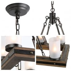 LNC Linear Island Chandelier - 8 Lights