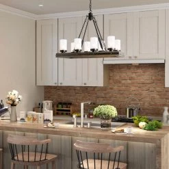 LNC Linear Island Chandelier - 8 Lights