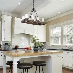 LNC Linear Island Chandelier - 8 Lights-Open Box Lighting