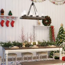 LNC Linear Island Chandelier - 8 Lights-Open Box Lighting