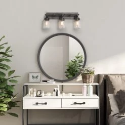 LNC Linear Mason Jar Sconce - 3 Lights Hot Sale