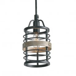 LNC Faux-Wood Cage Pendant Hot Sale