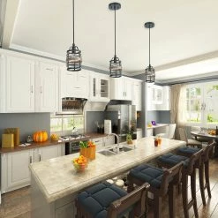 LNC Faux-Wood Cage Pendant Hot Sale