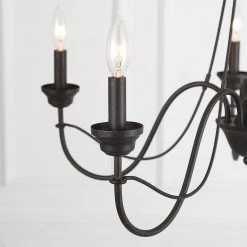 LNC Simple Metal Chandelier - 5 Lights-Open Box