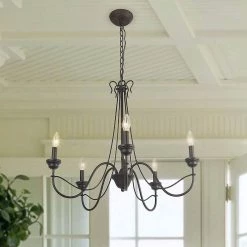 Modern Hot Sale LNC Simple Metal Chandelier - 5 Lights