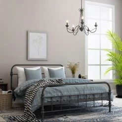 LNC Simple Metal Chandelier - 5 Lights-Open Box