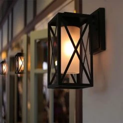 LNC Frosted Shade Wall Sconce