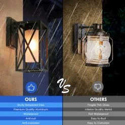 LNC Frosted Shade Wall Sconce