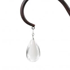 LNC Iron With Crystal Drop Chandelier - 6 Lights