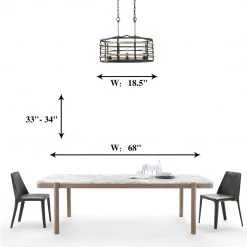LNC Faux Wood Oval Cage Chandelier - 3 Lights Hot Sale 15 LNC Faux Wood Oval Cage Chandelier - 3 Lights Hot Sale