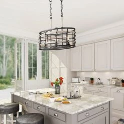 LNC Faux Wood Oval Cage Chandelier - 3 Lights Hot Sale 13 LNC Faux Wood Oval Cage Chandelier - 3 Lights Hot Sale