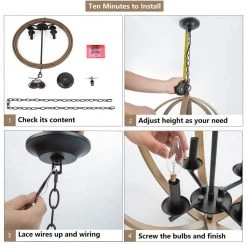 Hot Sale LNC Orb Geometric Chandelier Light - 4 Lights