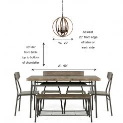 Hot Sale LNC Orb Geometric Chandelier Light - 4 Lights