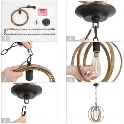LNC Globe Geometric Pendant Light Hot Sale