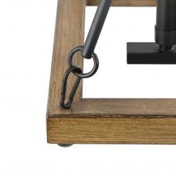 Lighting LNC Square Wood Chandelier Light - 5 Lights-Clearance