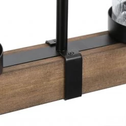 Lighting LNC Linear Wood Chandelier -Open Box 19 Lighting LNC Linear Wood Chandelier -Open Box