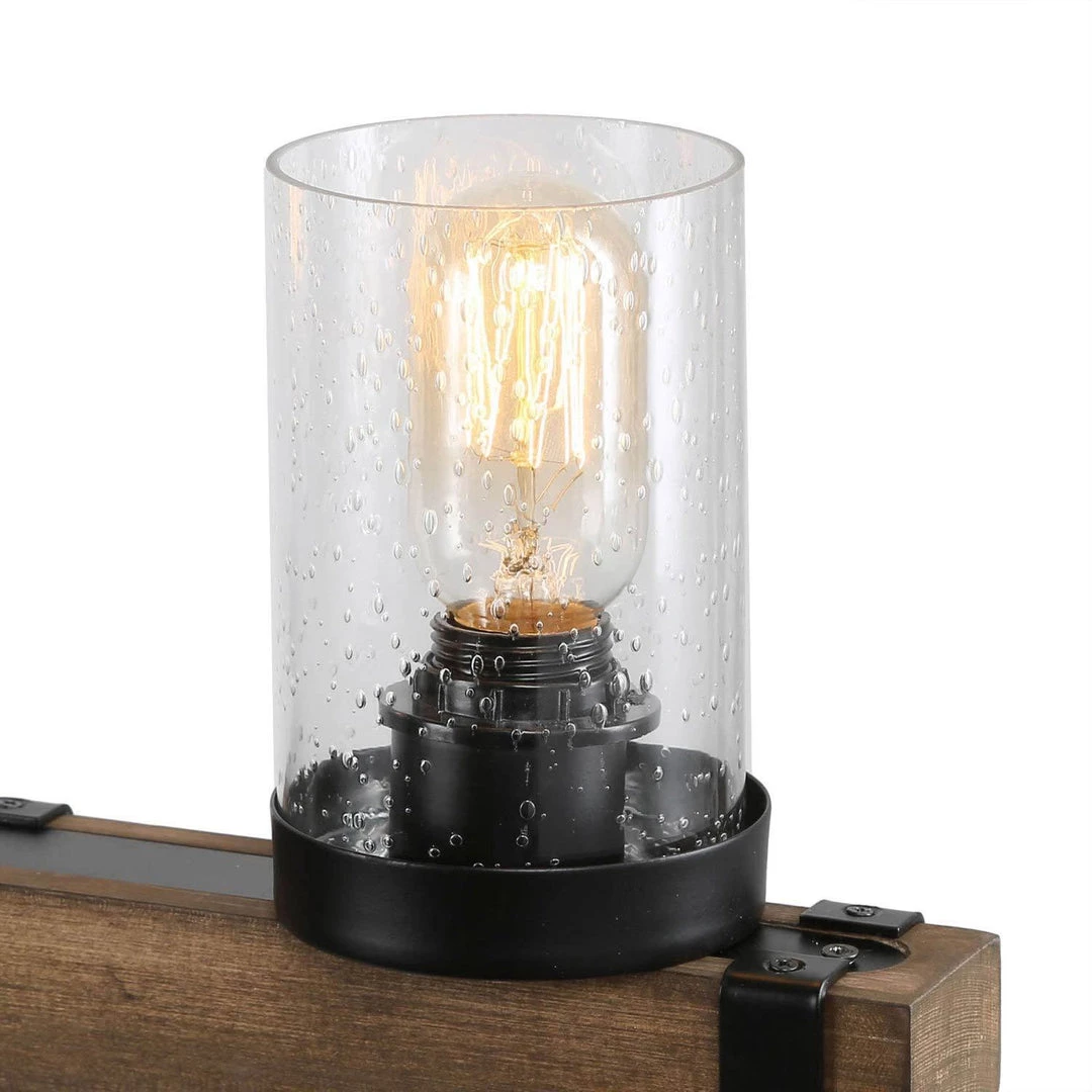 Lighting LNC Linear Wood Chandelier -Open Box 11 Lighting LNC Linear Wood Chandelier -Open Box