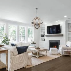 LNC Orb Geometric Chandelier Light - 6 Lights-Open Box Lighting