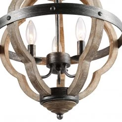 Hot Sale LNC Distressed Globe Geometric Lantern - 3 Lights