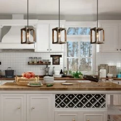 Google LNC Wood Cage Pendant-Clearance Lighting