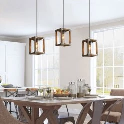 Google LNC Wood Cage Pendant-Clearance Lighting