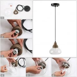 Google Hot Sale LNC Squash Glass Pendant Light