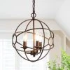 LNC Globe Orb Geometric Chandelier - 3 Lights-Clearance