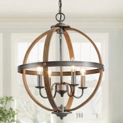 Hot Sale LNC Globe Orb Geometric Chandelier - 4 Lights