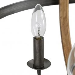 Lighting LNC Globe Orb Geometric Chandelier - 4 Lights-Open Box