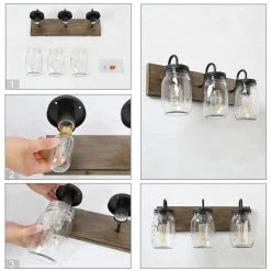 Hot Sale LNC Mason Jar Light - 3 Lights 21 Hot Sale LNC Mason Jar Light - 3 Lights